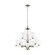 Franport transitional 9-light indoor dimmable ceiling chandelier pendant light in brushed nickel sil (38|3128909-962)