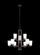 Franport transitional 9-light LED indoor dimmable ceiling chandelier pendant light in bronze finish (38|3128909EN3-710)