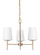Driscoll contemporary 3-light LED indoor dimmable ceiling chandelier pendant light in satin brass go (38|3140403EN3-848)