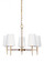 Driscoll contemporary 5-light LED indoor dimmable ceiling chandelier pendant light in satin brass go (38|3140405EN3-848)