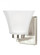 Bayfield contemporary 1-light LED indoor dimmable bath vanity wall sconce in brushed nickel silver f (38|4111601EN3-962)