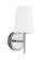 Driscoll contemporary 1-light LED indoor dimmable bath vanity wall sconce in chrome silver finish wi (38|4140401EN3-05)
