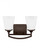 Hanford traditional 2-light LED indoor dimmable bath vanity wall sconce in bronze finish with satin (38|4424502EN3-710)