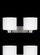 Canfield modern 2-light indoor dimmable bath vanity wall sconce in brushed nickel silver finish with (38|4428802-962)
