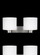 Canfield modern 2-light indoor dimmable bath vanity wall sconce in brushed nickel silver finish with (38|4428802-962)
