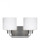 Canfield modern 2-light LED indoor dimmable bath vanity wall sconce in brushed nickel silver finish (38|4428802EN3-962)