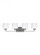 Canfield modern 4-light LED indoor dimmable bath vanity wall sconce in brushed nickel silver finish (38|4428804EN3-962)