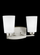 Franport transitional 2-light indoor dimmable bath vanity wall sconce in brushed nickel silver finis (38|4428902-962)