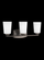 Franport transitional 3-light LED indoor dimmable bath vanity wall sconce in bronze finish with etch (38|4428903EN3-710)