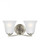 Emmons traditional 2-light LED indoor dimmable bath vanity wall sconce in brushed nickel silver fini (38|4439002EN3-962)