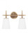 Driscoll contemporary 2-light LED indoor dimmable bath vanity wall sconce in satin brass gold finish (38|4440402EN3-848)