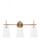 Driscoll contemporary 3-light LED indoor dimmable bath vanity wall sconce in satin brass gold finish (38|4440403EN3-848)