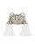 Holman traditional 2-light LED indoor dimmable bath vanity wall sconce in brushed nickel silver fini (38|44806EN3-962)