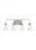 Holman traditional 4-light LED indoor dimmable bath vanity wall sconce in brushed nickel silver fini (38|44808EN3-962)