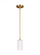 Alturas contemporary 1-light LED indoor dimmable ceiling hanging single pendant light in satin brass (38|6124601EN3-848)
