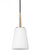 Driscoll contemporary 1-light LED indoor dimmable ceiling hanging single pendant light in satin bras (38|6140401EN3-848)