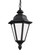 Brentwood traditional 1-light LED outdoor exterior ceiling hanging pendant in black finish with smoo (38|69025EN3-12)