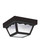 Outdoor Ceiling traditional 2-light LED outdoor exterior ceiling flush mount in black finish with cl (38|7569EN3-32)