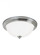 Geary transitional 3-light LED indoor dimmable ceiling flush mount fixture in chrome silver finish w (38|77065EN3-05)