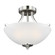 Geary transitional 2-light indoor dimmable ceiling flush mount fixture in brushed nickel silver fini (38|7716502-962)