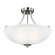 Geary transitional 3-light LED indoor dimmable ceiling flush mount fixture in brushed nickel silver (38|7716503EN3-962)