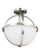 Alturas contemporary 2-light LED indoor dimmable ceiling semi-flush mount in brushed nickel silver (38|7724602EN3-962)