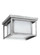 Hunnington contemporary 1-light outdoor exterior led outdoor ceiling flush mount in weathered pewter (38|7903997S-57)