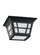 Herrington transitional 2-light LED outdoor exterior ceiling flush mount in black finish with etched (38|79131EN3-12)
