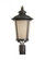 Cape May traditional 1-light LED outdoor exterior post lantern in burled iron grey finish with etche (38|82240EN3-780)