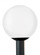 Outdoor Globe traditional 1-light LED outdoor exterior medium post lantern in white finish with whit (38|8252EN3-68)