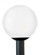 Outdoor Globe traditional 1-light LED outdoor exterior large post lantern in white finish with white (38|8254EN3-68)