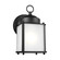 New Castle traditional 1-light outdoor exterior wall lantern sconce in black finish with satin etche (38|8592001-12)
