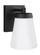 Renville transitional 1-light LED outdoor exterior large wall lantern sconce in black finish with sa (38|8638601EN3-12)