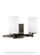 Alturas contemporary 2-light LED indoor dimmable bath vanity wall sconce in brushed oil rubbed bronz (38|4424602EN3-778)