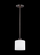 Canfield modern 1-light indoor dimmable ceiling hanging single pendant light in bronze finish with e (38|6128801-710)