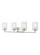 Elmwood Park traditional 4-light indoor dimmable bath vanity wall sconce in brushed nickel silver fi (38|4437304-962)