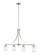 Elmwood Park traditional 4-light indoor dimmable linear ceiling chandelier pendant light in brushed (38|6637304-962)