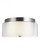Elmwood Park traditional 2-light indoor dimmable ceiling semi-flush mount in brushed nickel silver f (38|7537302-962)