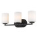 Golden Lighting Manhattan 3-light Vanity in Matte Black (36|2243-BA3 BLK-OP)
