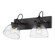 Yep by Golden Lighting Hines 2-light Vanity in Matte Black and Seeded Glass (36|3118-BA2 BLK-SD)