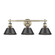 Yep by Golden Lighting Orwell 3-light Vanity in Aged Brass and Matte Black shade (36|3306-BA3 AB-BLK)