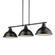 Yep by Golden Lighting Duncan 3-light Island Light in Matte Black (36|3602-3LP BLK-BLK)