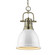 Yep by Golden Lighting Duncan 1-light 9in Chain Hung Pendant in Aged Brass and White shade (36|3602-S AB-WH)