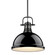 1 Light Pendant with Rod (36|3604-L BLK-BK)