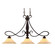 Wry Lighting Torbellino 3-light Island Light in Cordoban Bronze and Remolino Glass (36|8106-10 CDB)
