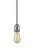 Bare Bulb - 1 Light - 2 inch - Brushed Satin Nickel - Cord hung - Cord Set (3442|199-SN)