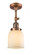 Bell - 1 Light - 5 inch - Antique Copper - Adjustable Semi-Flush Mount (3442|201F-AC-G51)