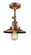 Railroad - 1 Light - 8 inch - Antique Copper - Adjustable Semi-Flush Mount (3442|201F-AC-M3)