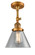 Cone - 1 Light - 8 inch - Brushed Brass - Adjustable Semi-Flush Mount (3442|201F-BB-G42)