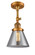 Cone - 1 Light - 8 inch - Brushed Brass - Adjustable Semi-Flush Mount (3442|201F-BB-G43)